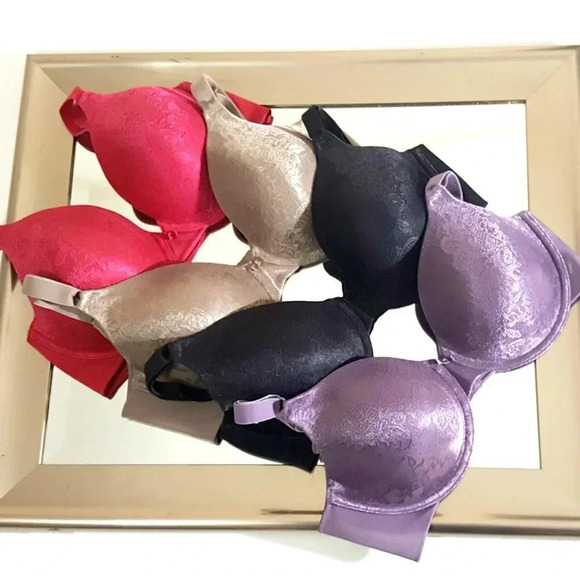 34D‎ Vanity Fair 75346 Beauty Back Lace UW Bra Red NWT - Picture 6 of 6